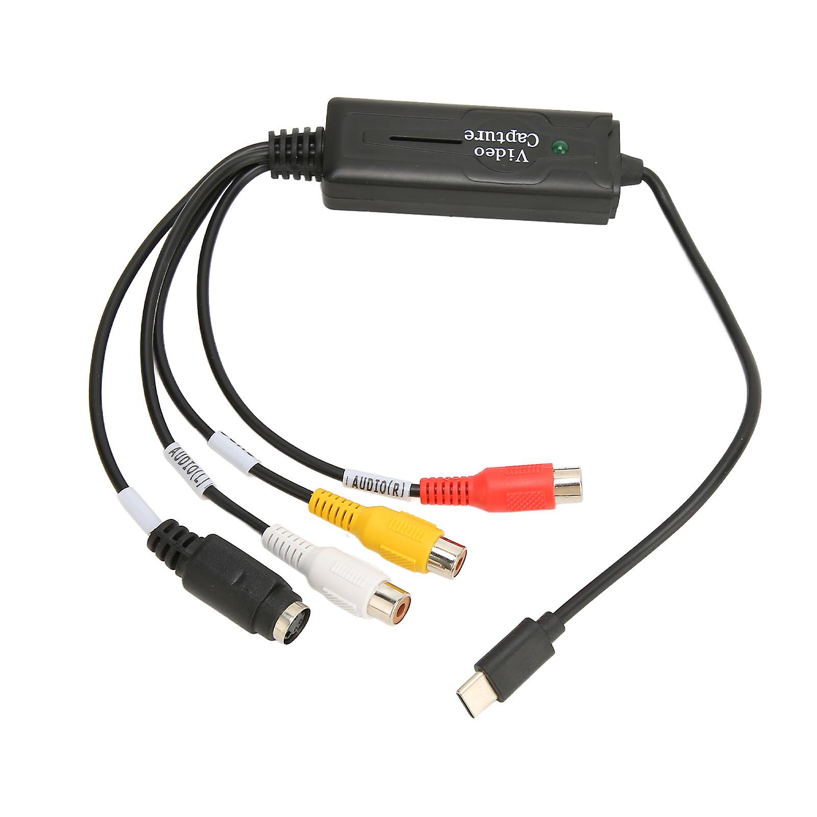 Type C Video Capture Card 1 Channel Video Capture Card Converter for Cell Phone Computer Set Top Box Monitor AV 