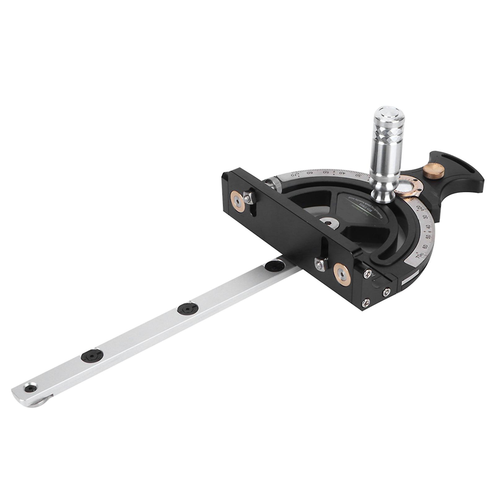 Woodworking Table Saw Push Handle 70° Miter Gauge with Track Angle Ruler Woodworking Tool