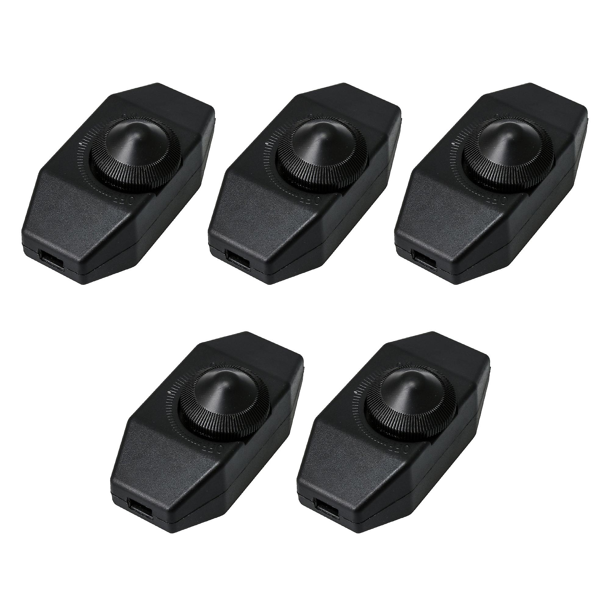 5Pcs Rotary Lamp Cord Switch AC220V 150W Thumbwheel Dimmer Screw Type