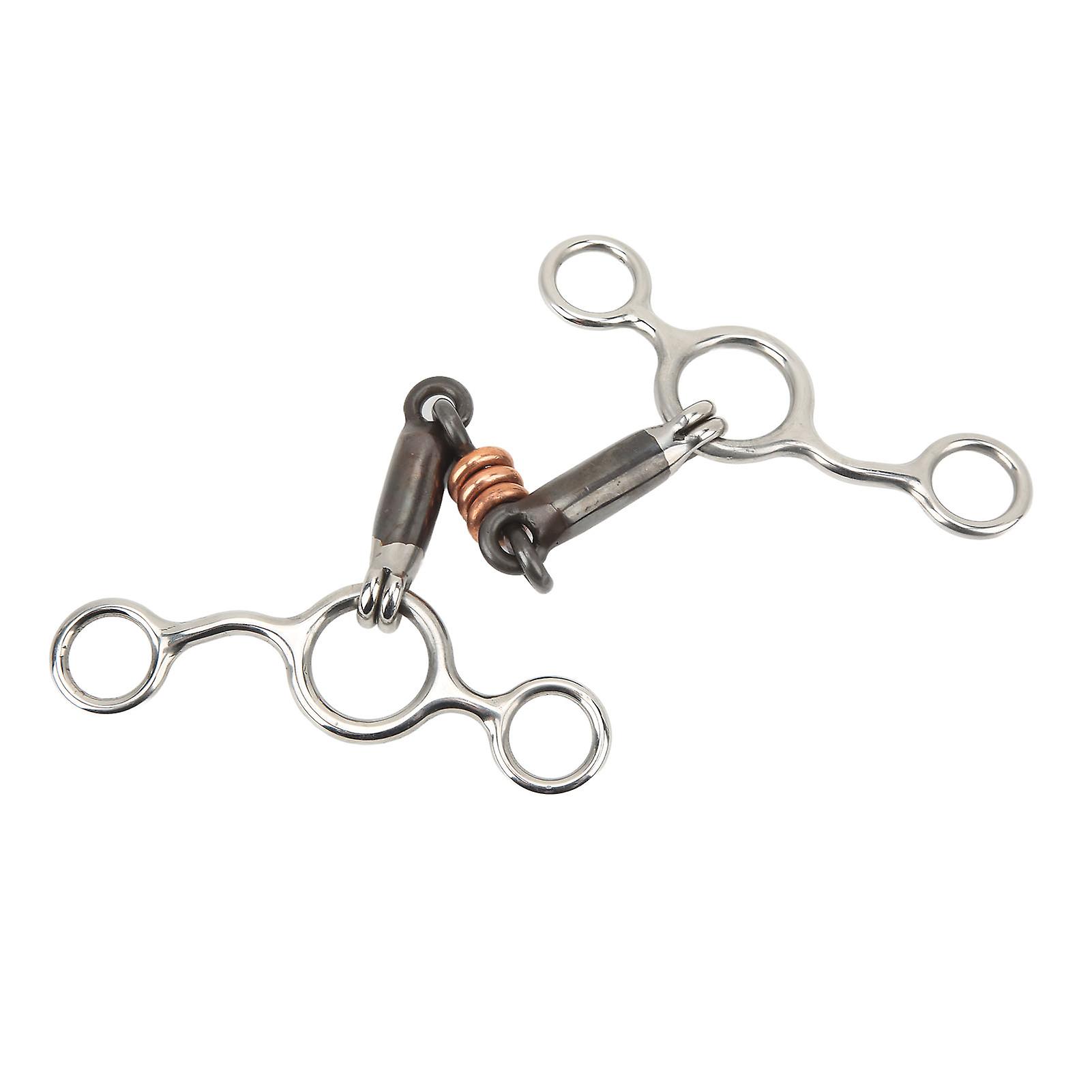 Άλογο φίμωτρο δαχτυλίδι Snaffle ορείχαλκος 145mm επιστόμιο άλογο κατάρτισης