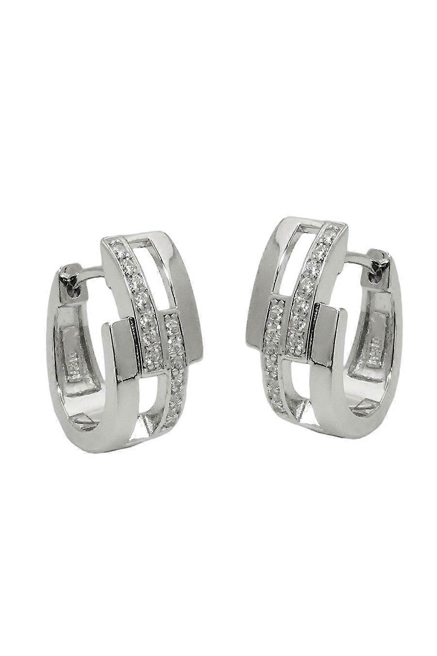 Hoop Earrings Zirconias Silver 925 - Gl93696