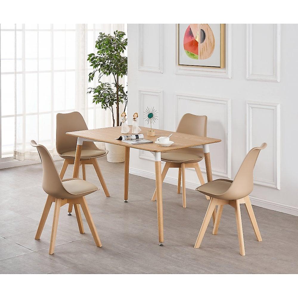 Jamie Dinette Set - A Wooden Table & Lorenzo Kitchen Chairs Set Of 4