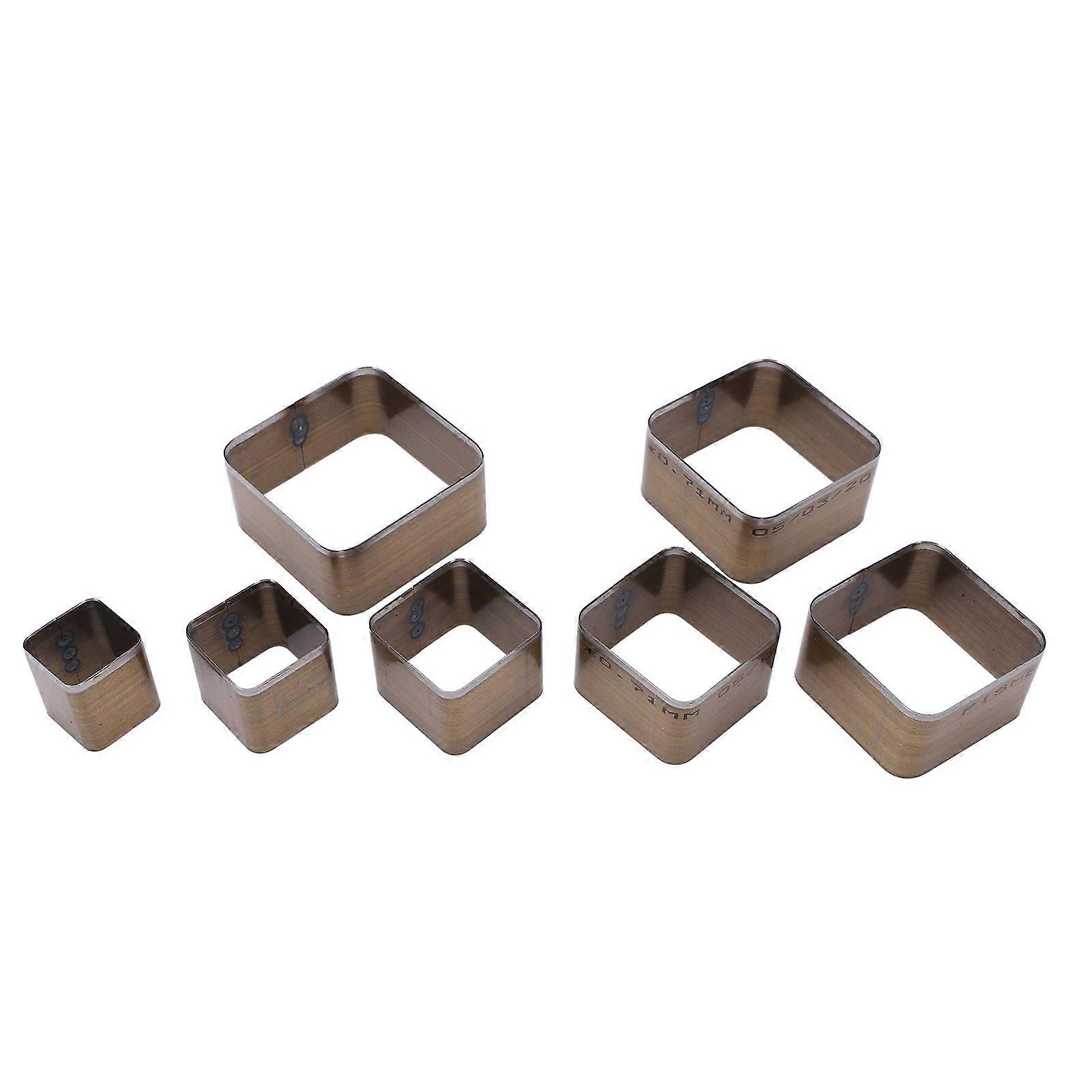 7PCS Leather Die Cutter Rounded Tetragonum 20‑50mm Leather Cutting Dies Mold 7 Different Sizes High Speed Steel Punching Die
