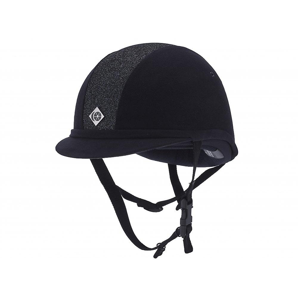 Women's Charles Owen Yr8 Round Riding Hat - Navy/navy Sparkle