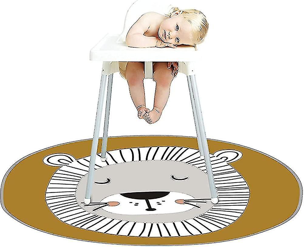High Chair Mat 130*130cm Waterproof To Protect The High Chair Floor Non slip Multi