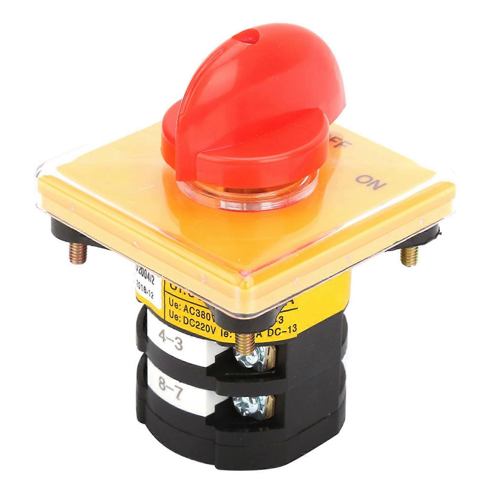 Risegun Cam Switch Cam Changeover Switch Selector, AC 380V 25A ON/OFF, 3 Position, JYW29B?25/2 D2004