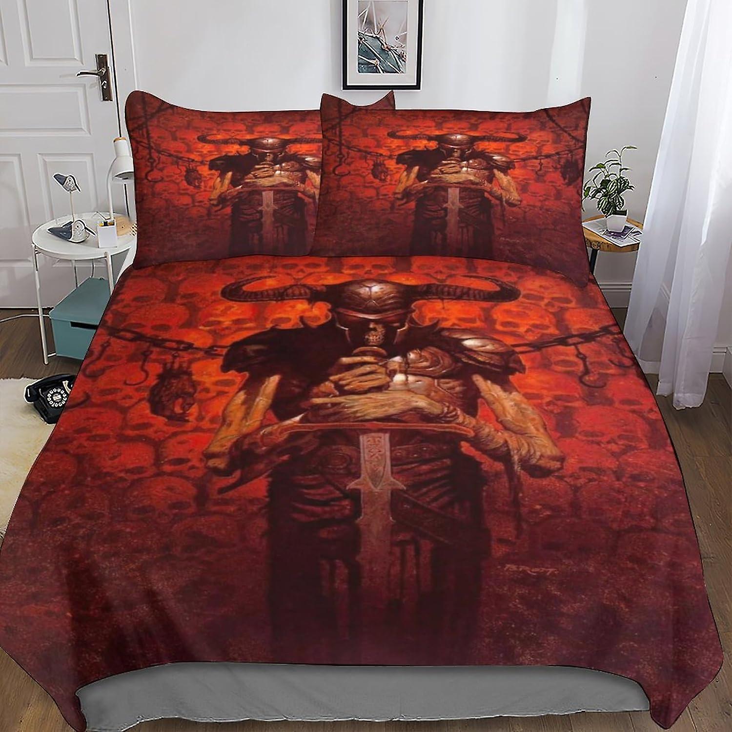 HOUKIG Skulls - طقم مراتب زخرفية سكنية للأطفال ، طقم مراتب حمام مائي ، 3 قطع ، مرتبة حديثة مع جماليات فنية ،