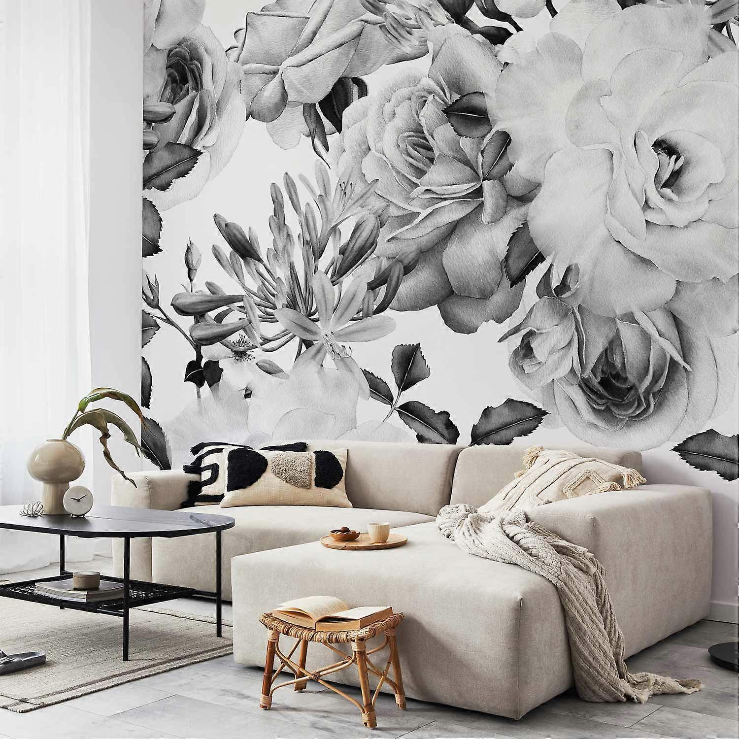 Wall Mural - Sentimental Garden (Black and White)
