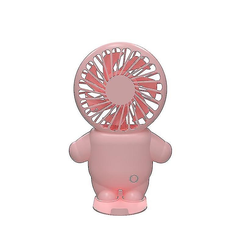 اللون الوردي ميني جيب مروحة صغيرة مروحة كهربائية محمولة الكرتون المحمولة سبيسمان مروحة صغيرة