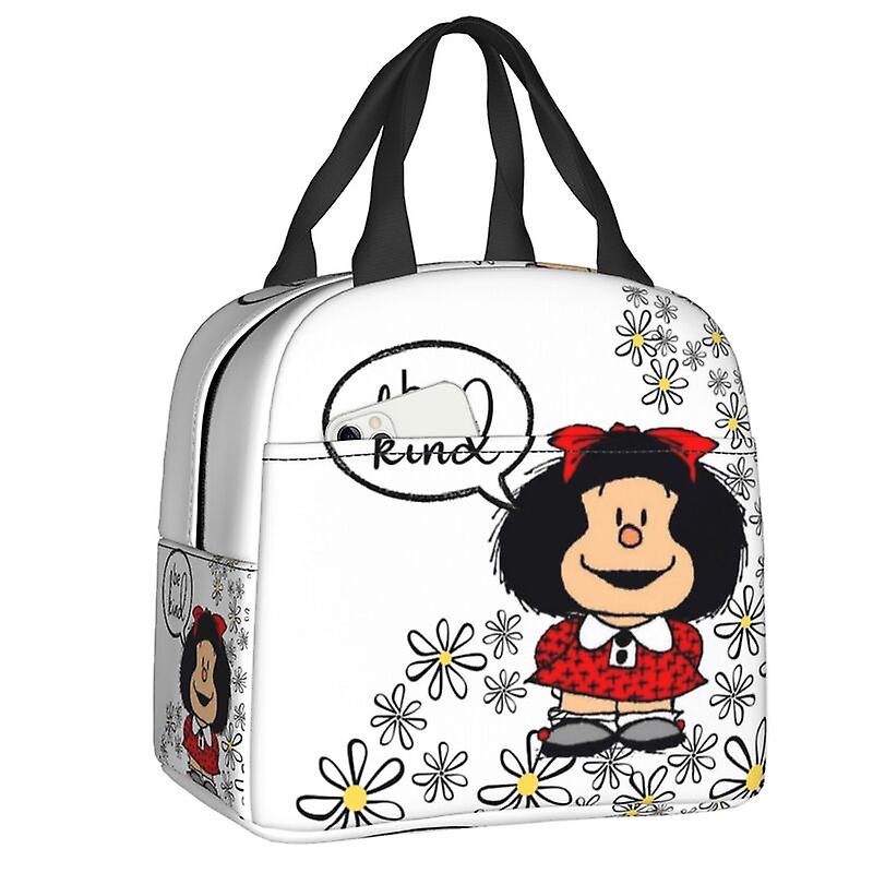 Love Mafalda Kawaii Thermal Insulated Lunch Bags Women Cartoon
