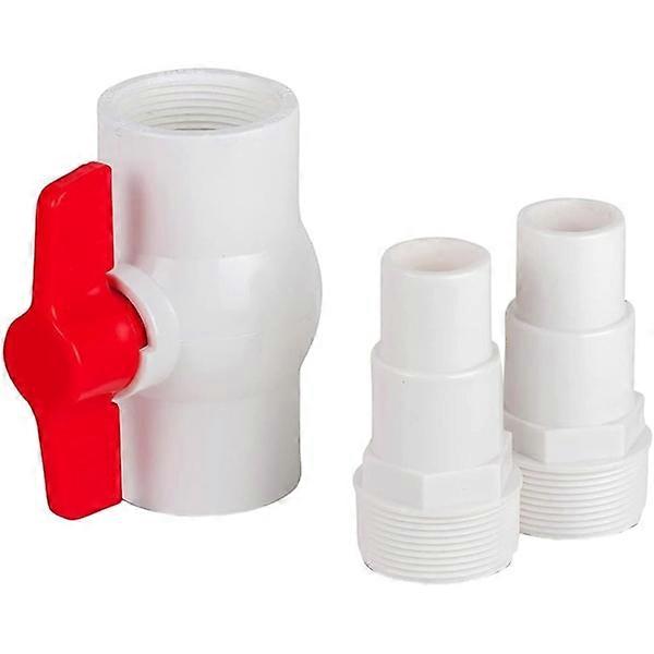 AR512 On/Off Valve Adapter for 38mm and 32mm Diameter Hose T Handle Ball Valve Pool Water Shutoff Adapter