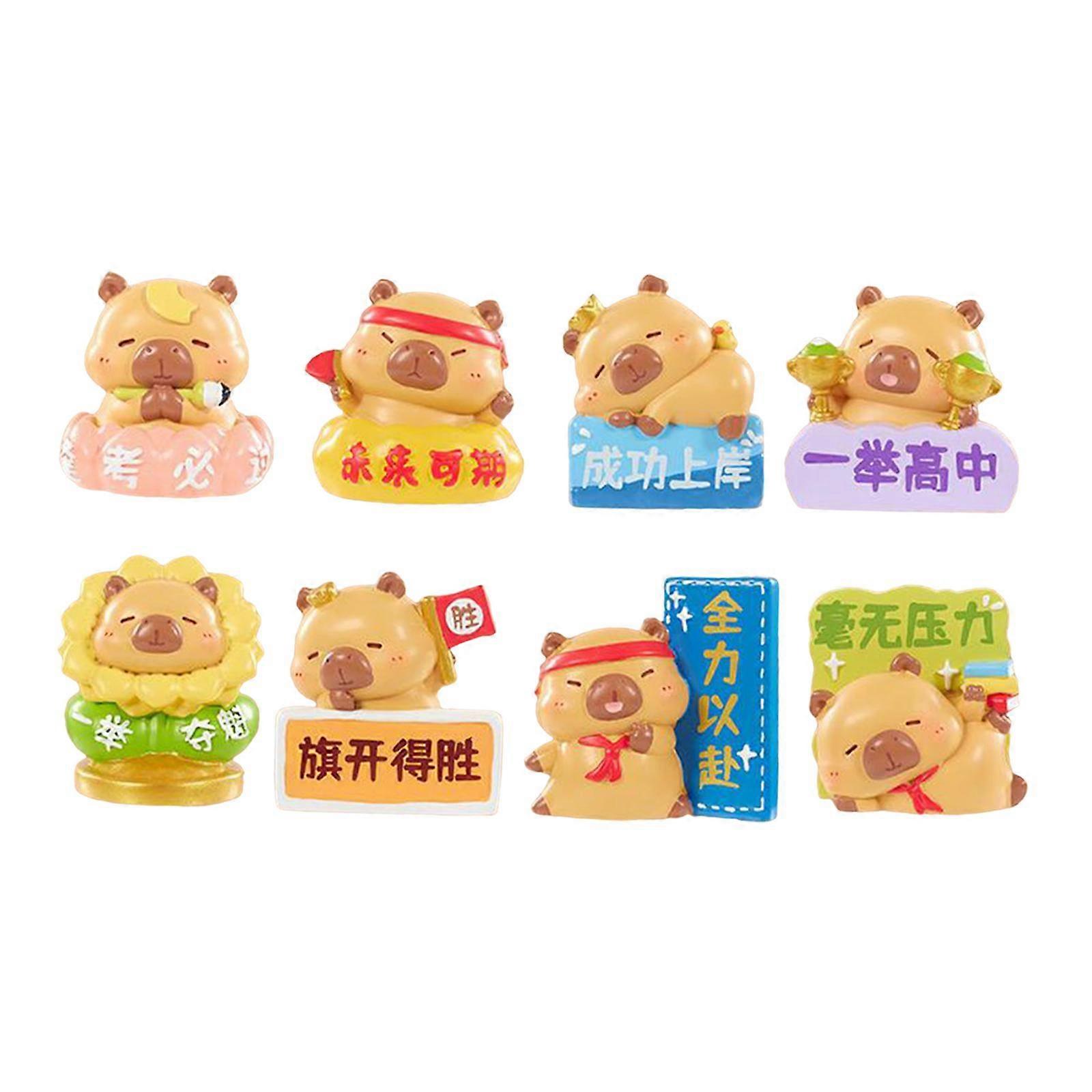 8x Mini Capybara Figures Collectible Toy for Boys Girls Children Kids Adults