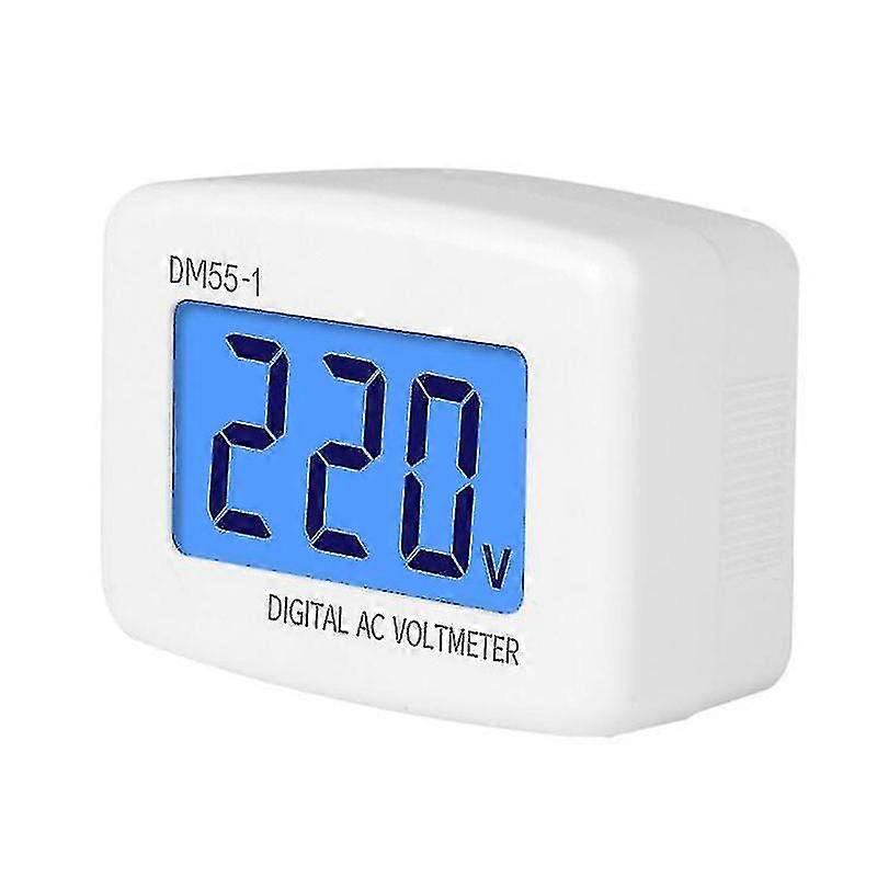 Ac 80-300v Digital Voltmeter Eu Us Plug Dm55-1 Socket Voltage Tester Lcd Display
