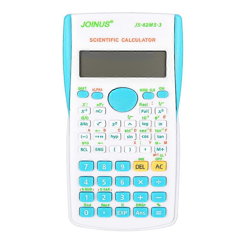 Scentific Calculator for Math Exam Test for High/Middle School Student Battery Powered Blue