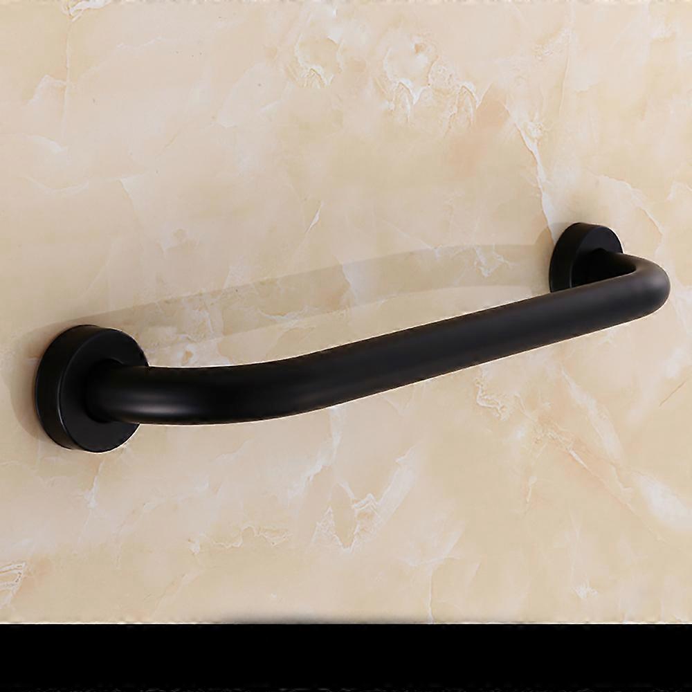 Shower Grab Bar, Stainless Steel Bathroom Handle (Black, 43cm)