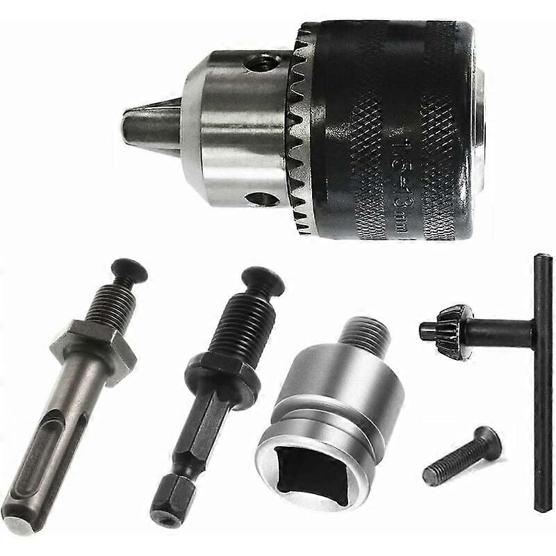 1.5-13mm Drill Chuck 1/2-20 UNF with SDS plus Adapter and Wrench Drill Chuck Quick Change Chuck with Key for Drilling Electric Drill Conversion