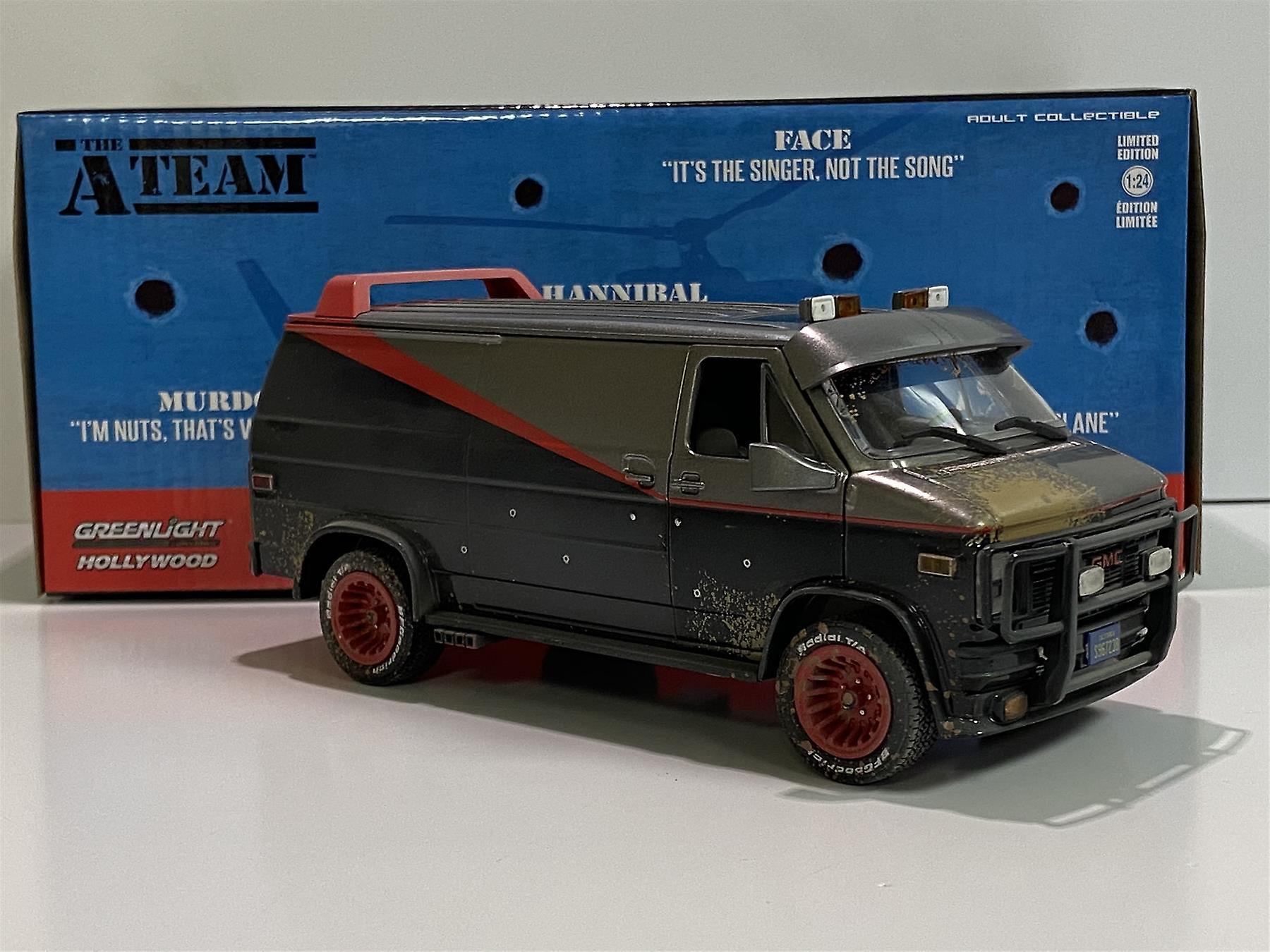 The A Team 1983 GMC Vandura Bullet Hole and Dirty Version 1:24 Greenlight 84112
