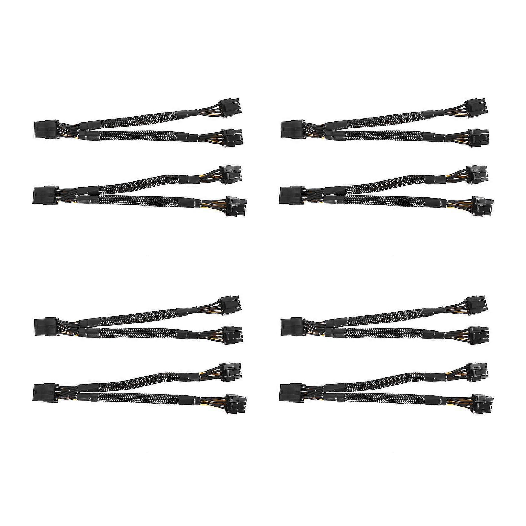 Für 16pcs GPU Pcie 8 Pin Buchse auf Dual 2x 8 Pin (6+2) Stecker PCI Express Netzteil Geflochten Y-Splitte