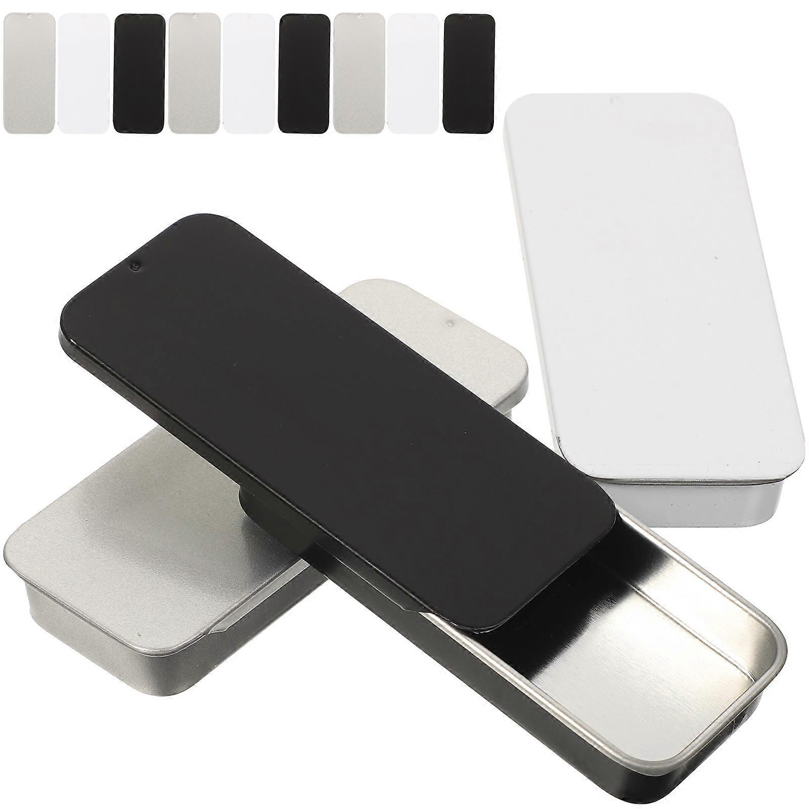 12Pcs Small Iron Boxes Push Lid Iron Boxes Perfume Balm Boxes Multi-function Candy Storage Boxes