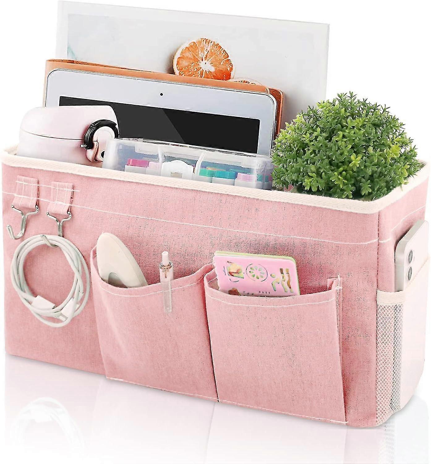 Bedside Pocket Organiser - Bunk Bed Hanging Storage Caddy With Hooks And Pockets-Yvan