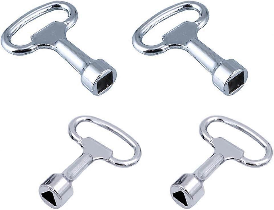 4pcs Metal Triangular Keys Utility Cabinet Key Key Distribution Cabinet Key Elec
