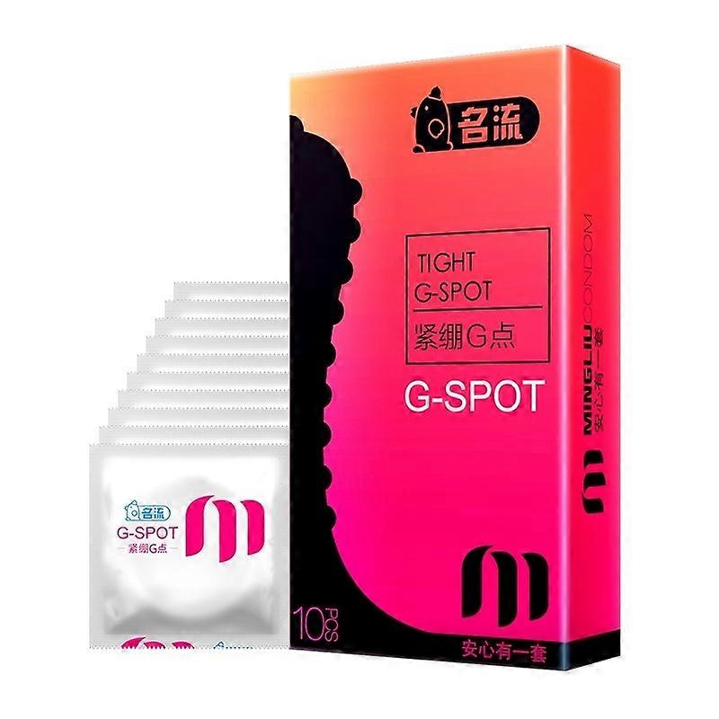 Condoms Stimulator Dotted Condom Delay Lubricated Latex Condoms 10pcs (New and old packaging will be