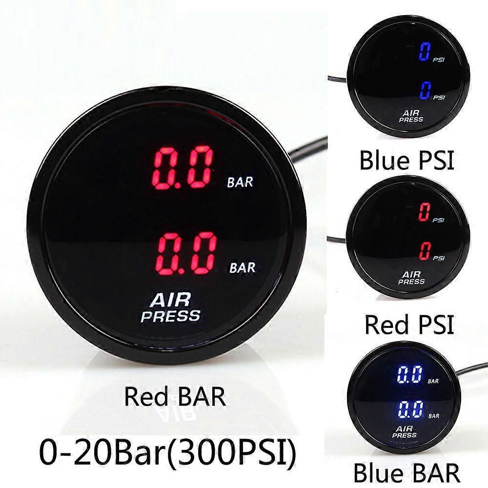 52mm Air Suspension Pressure Gauge Bar Dual Digital Display 2M/5M Wire ...