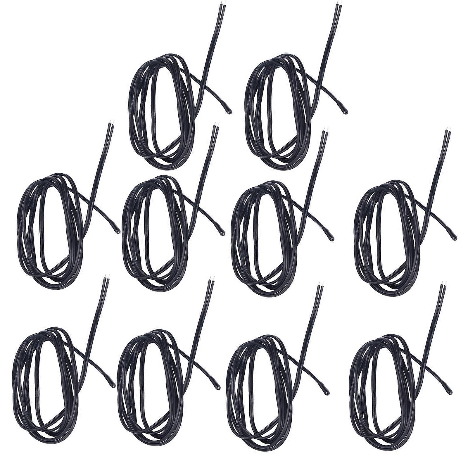 10Pcs NTC Thermistor Sensor PVC Epoxy Resin NTC Temperature Probe for Home Appliances High Accuracy 1m10K B3435