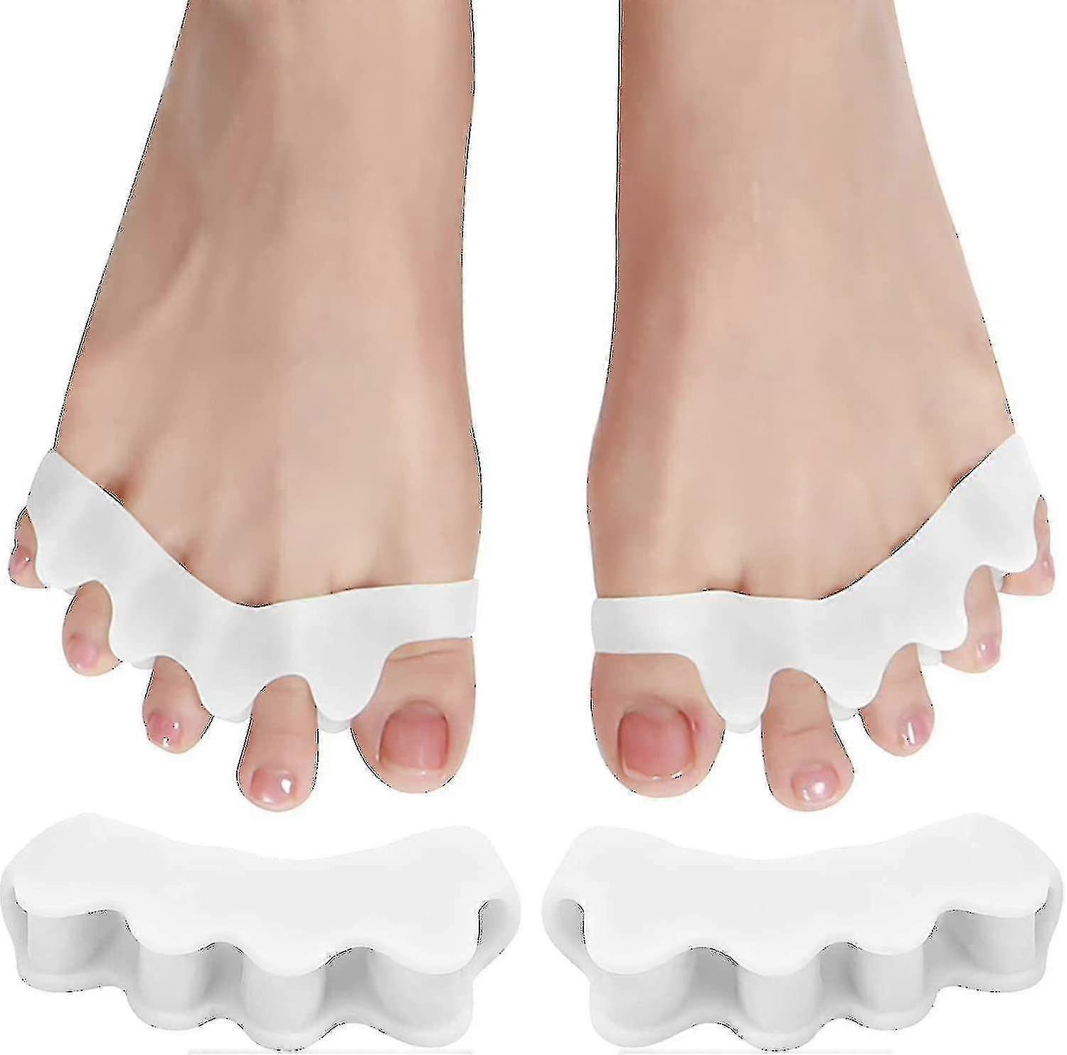 シリコンつま先スプレッダー、つま先保護、外反母趾矯正の2ペア