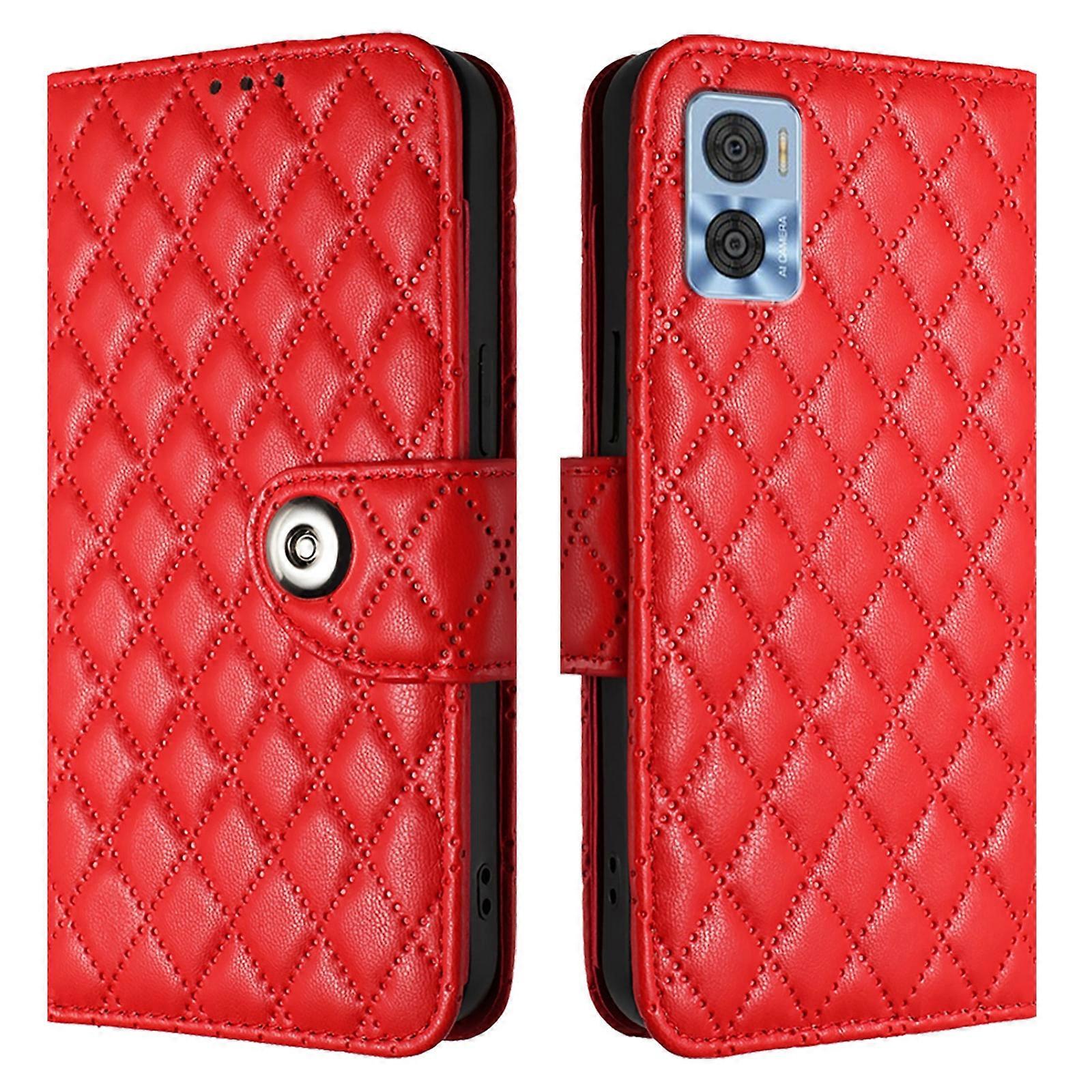 Läder telefonfodral för Motorola Moto E22 / E22i