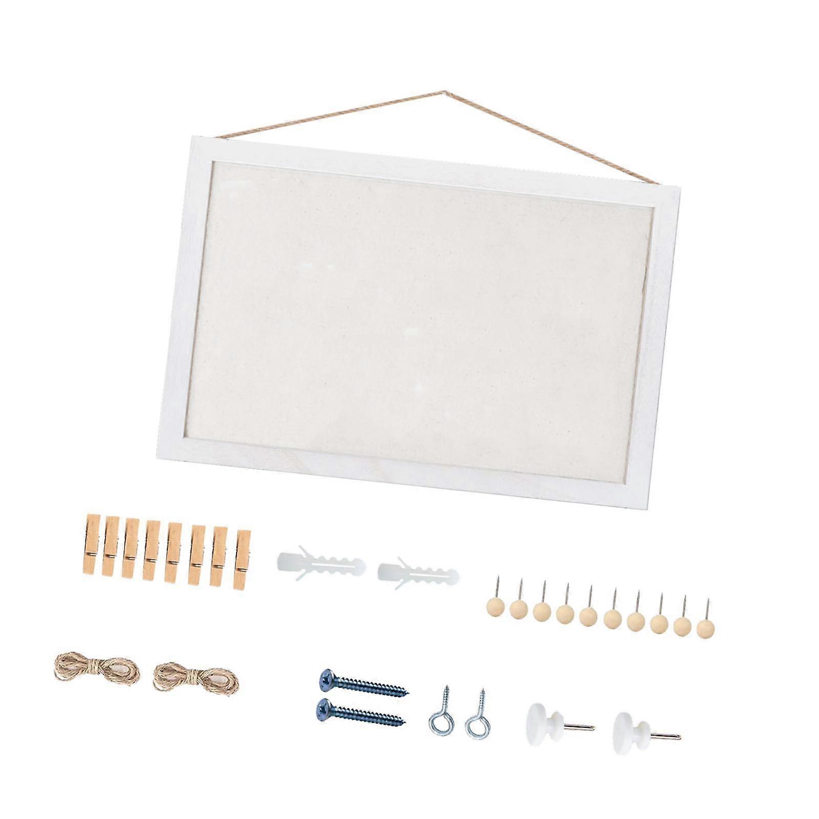 コルクボード10プッシュピンハンギング壁掛けボード装飾ホームリビングルームホワイト