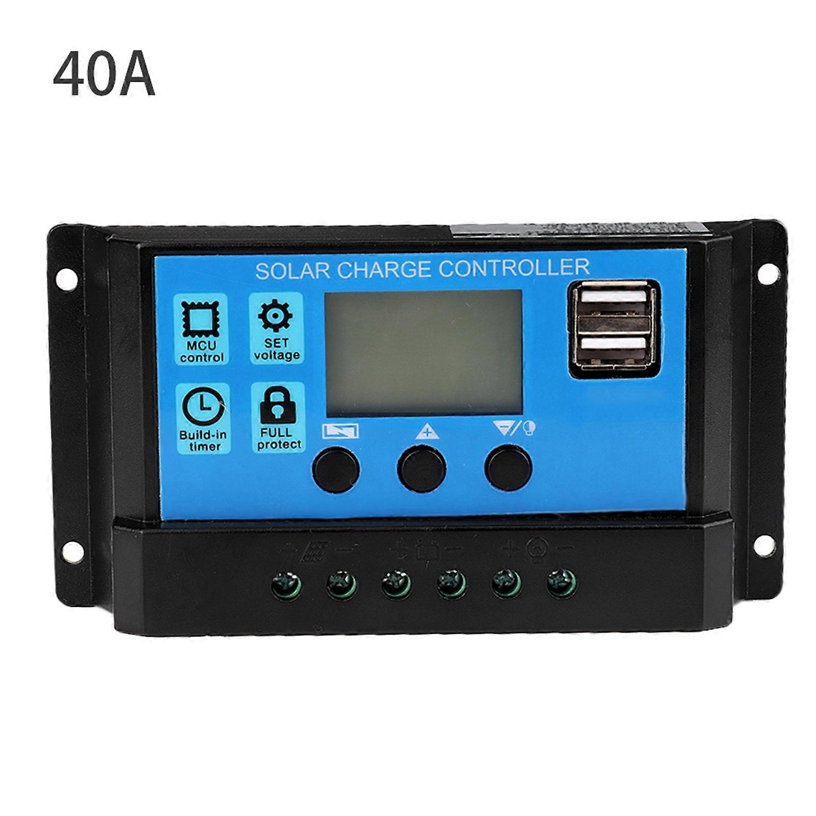 40A 12V 24V Auto Solar Charge Controller PWM Controller(40A) YEMAA