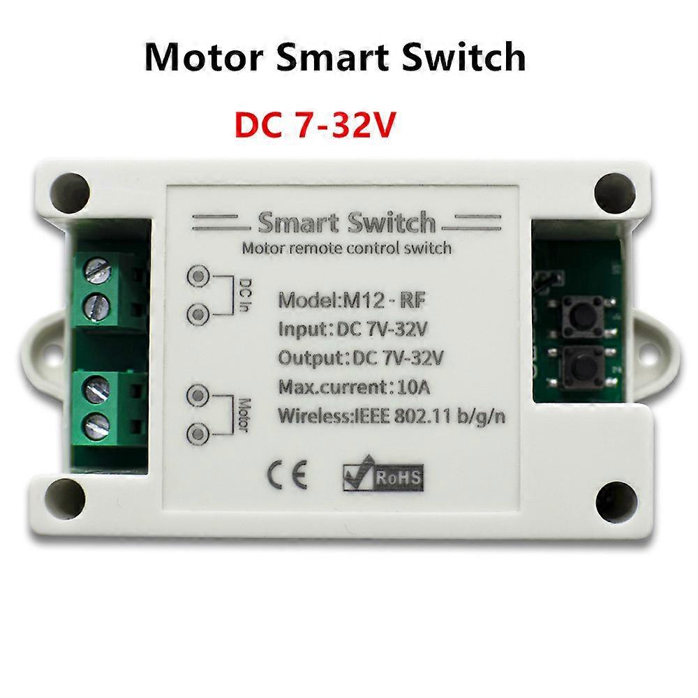 App-fjärrkontroll Smart motorbrytare Ingångs- och utgångsströmbrytare DC 7-32V 12V 24V Timer DIY RF WIFI-relämodul Alexa