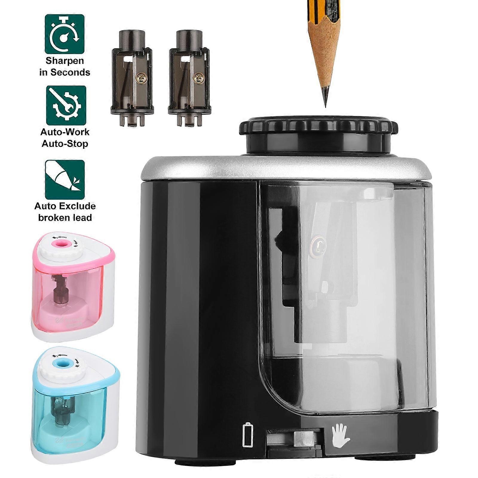 Electric Pencil Sharpener,Kids Friendly Electric & Battery Operated Pencil Sharpener Automated Cordless Sharpener for School, Home, Office, Classroom