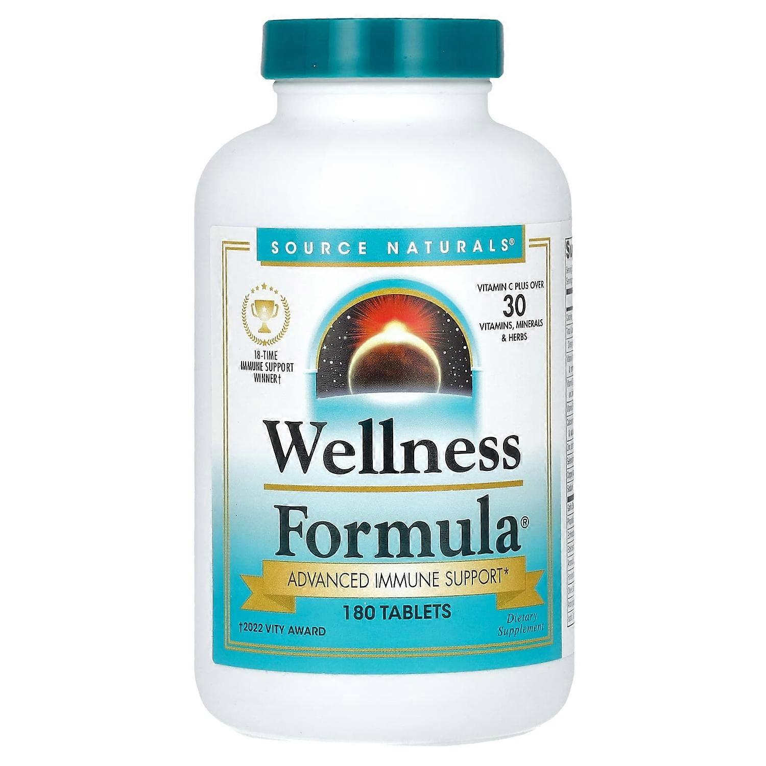 Source Naturals, Wellness Formula, Advanced Immune Support, 180 Tablets