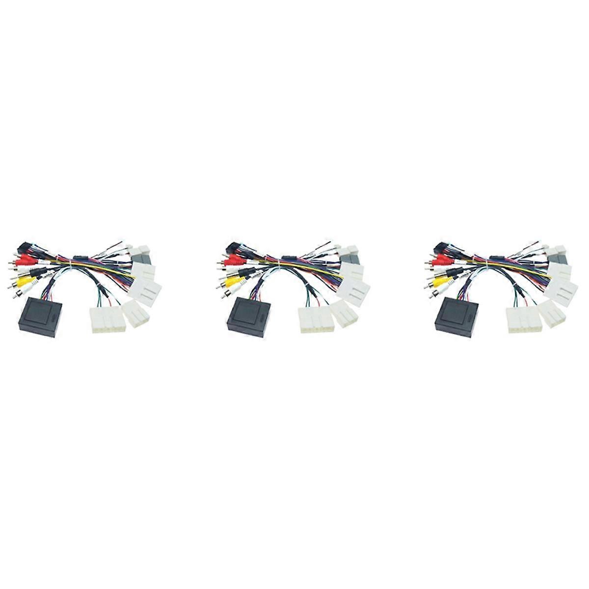 3X Auto 16PIN Android Potenza Audio Radio Cablaggio con Canbus Box Accessori Auto per /Tiida 2014