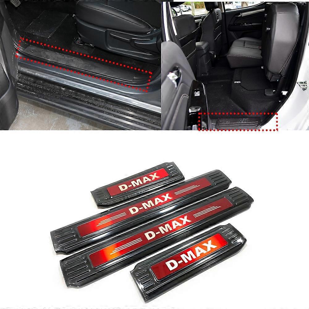 For Lsuzu D-MAX Car Accessories 2020-2024 Inner Auto Scuff Plate Door Sill Pedal Protector Guard