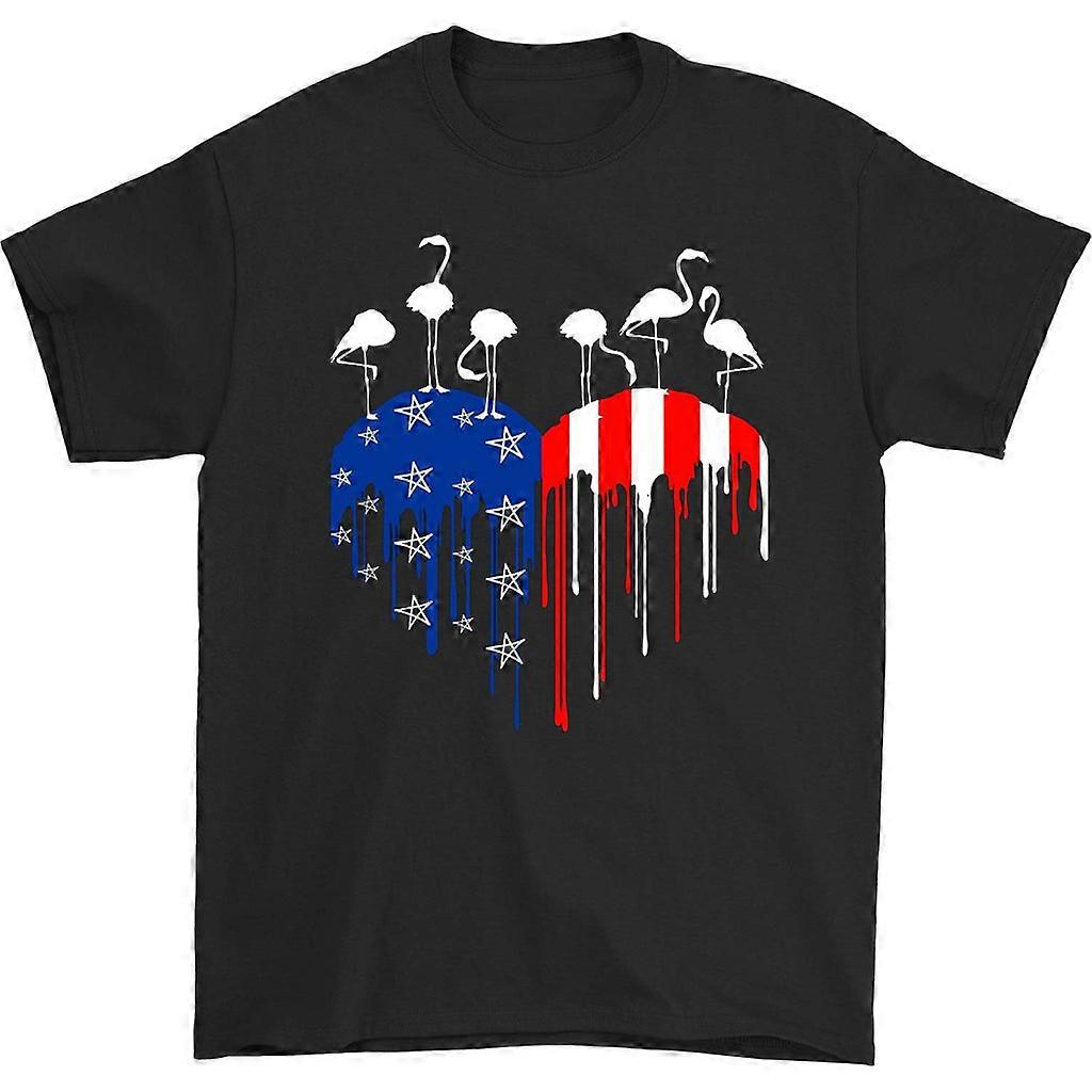 Heart Drips Flamingoer T-skjorte