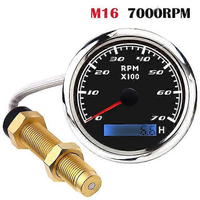 85Mm tacho gauge with tacho sensor m16/m18 for gasoline diesel engine tachometer 0-3000rpm with hourmeter red backlight marine