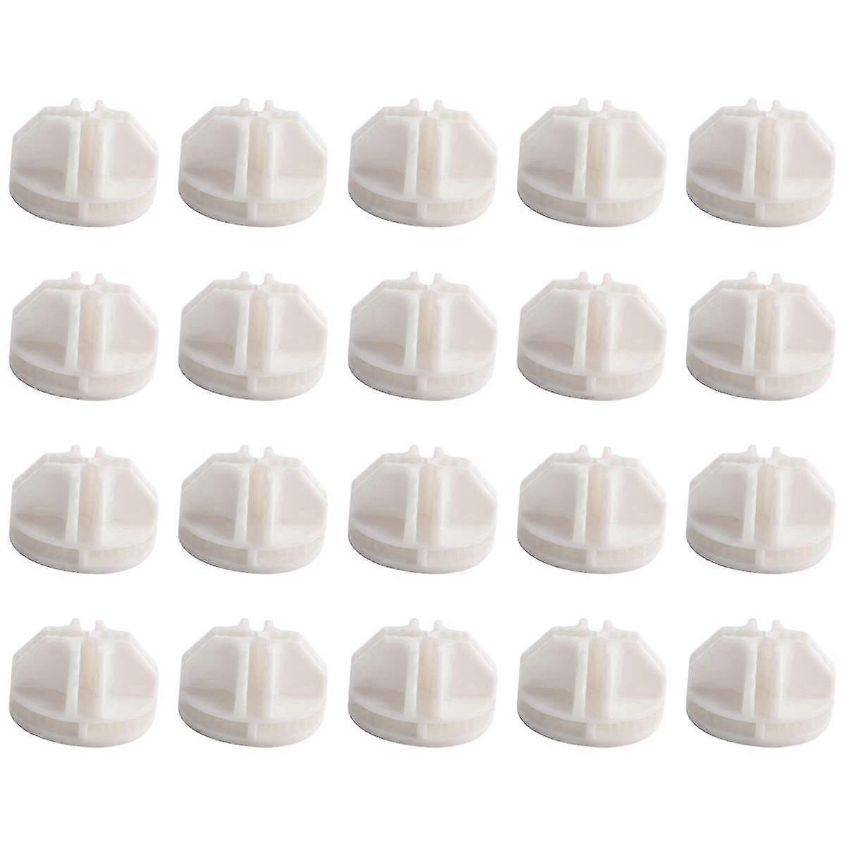 20 Pcs Grid Cube Connector Abs Connectors For Wire Cube Storage Shelving (White)-Yvan