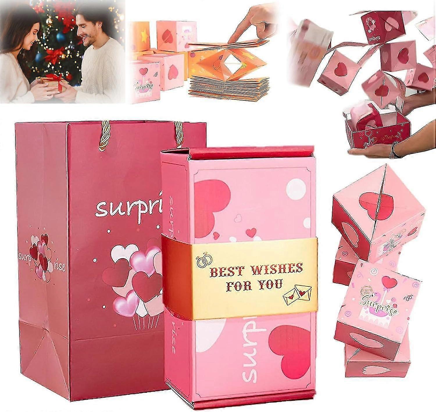 Pop-up overraskelsesgaveæske, overraskelsesgaveæske, 2023 Ny terninger pengeeksplosion gaveæske Oprettelse af overraskelser pop op fødselsdagsgaveæsker