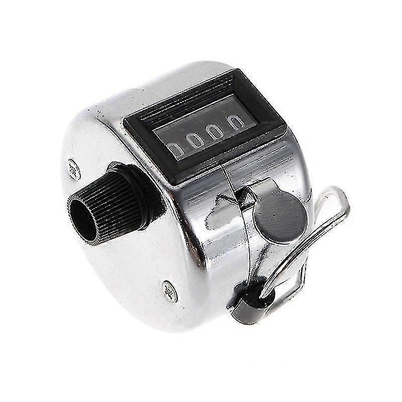 4-digit Manual Counter, Mechanical Counter (1 Piece, Silver)