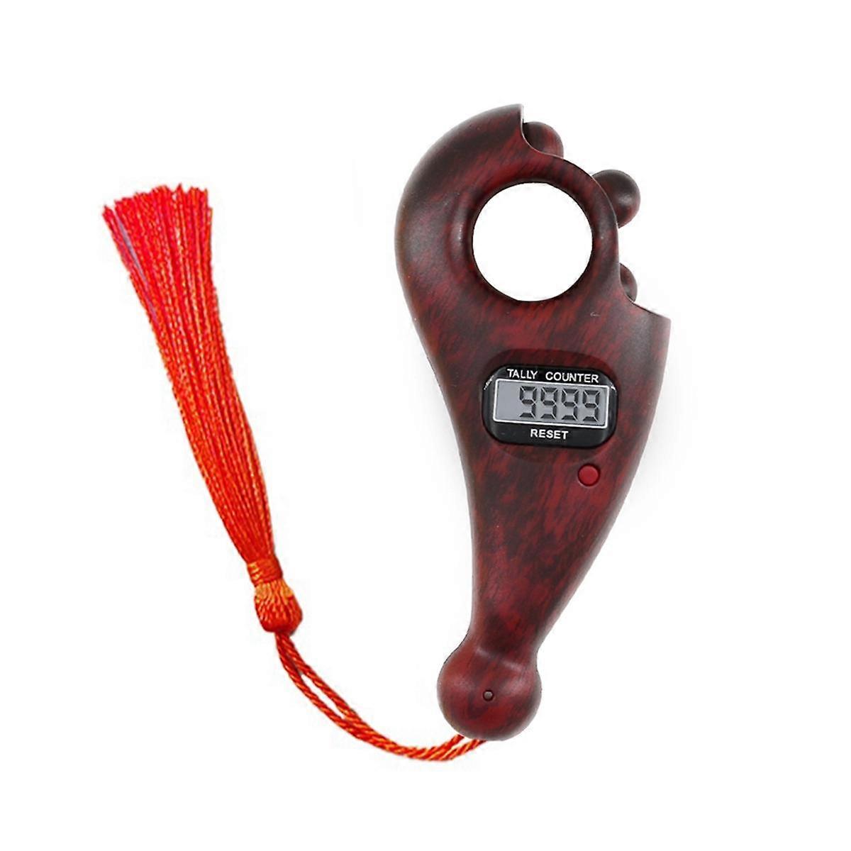 Rotating Prayer Beads with Led Digital Counter Portable Finger Counter Prayer Islamic Muslim Eid Gi