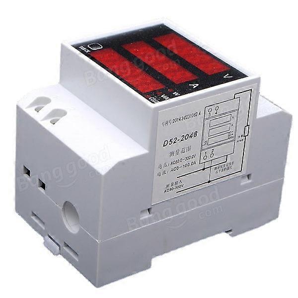 Ac Volt Meterr Ammeter Din Rail Led Multifunction Digital Meter