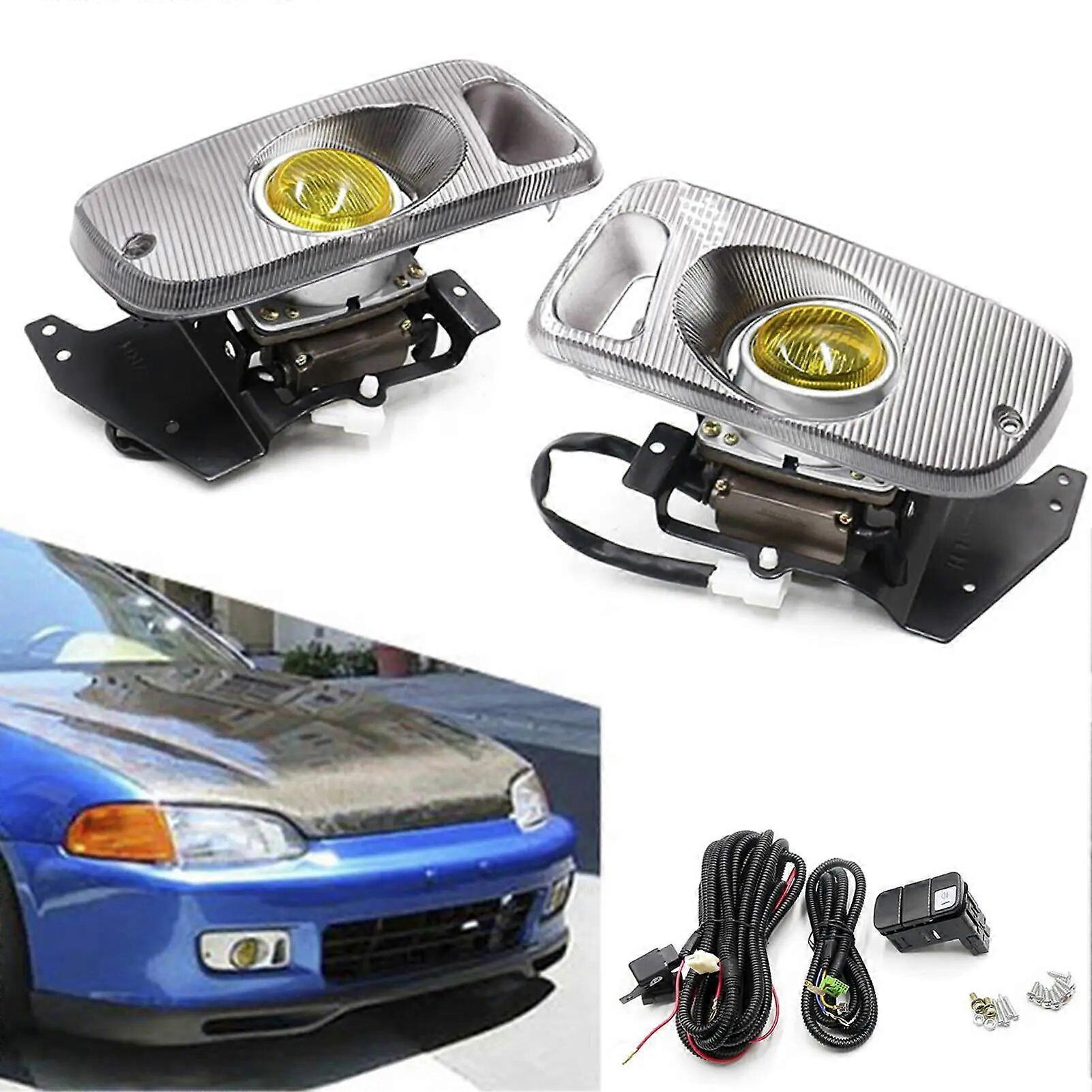 2db 55W 3000-3500K 12V vízálló autó első ködlámpák Halogén lámpák a Honda Civic számára 1992-1995 Roadster ferdehátú csere