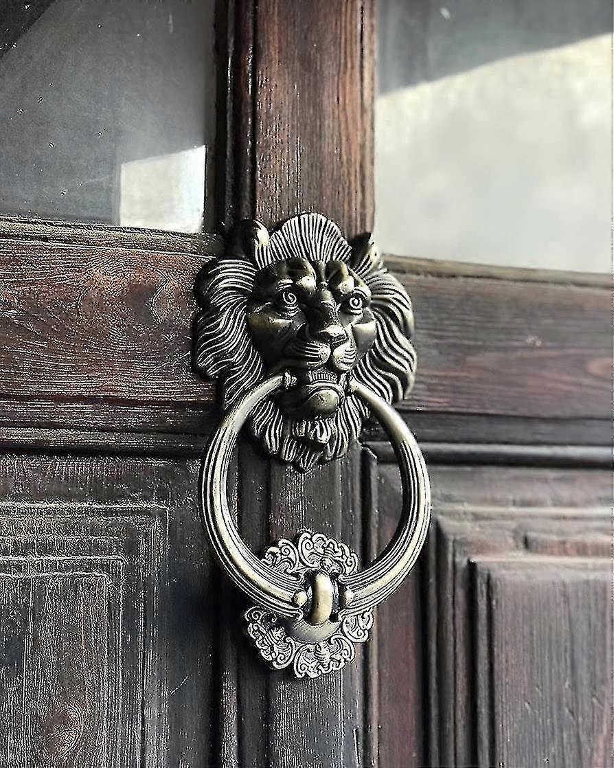 Door Knocker In The Shape Of A Lions Head, Bronze