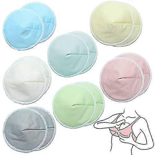 Organic Bamboo Nursing Breast Pads - 14 Washable Pads + Wash Bag - Breastfeeding Nipple Pad Compatible With Maternity - Reusable Nipplecovers Compatib