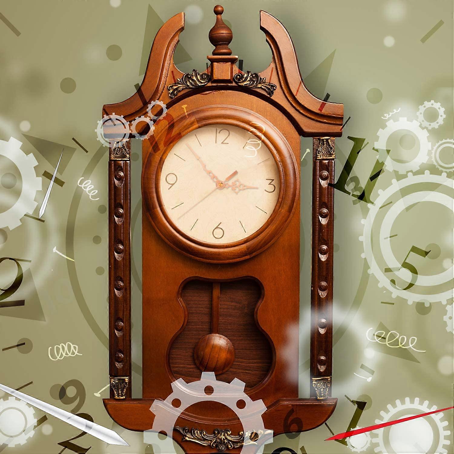 Orologio Da Tavolo AMS 1169 Con Pendolo - Legno E Vetro Minerale 1110743