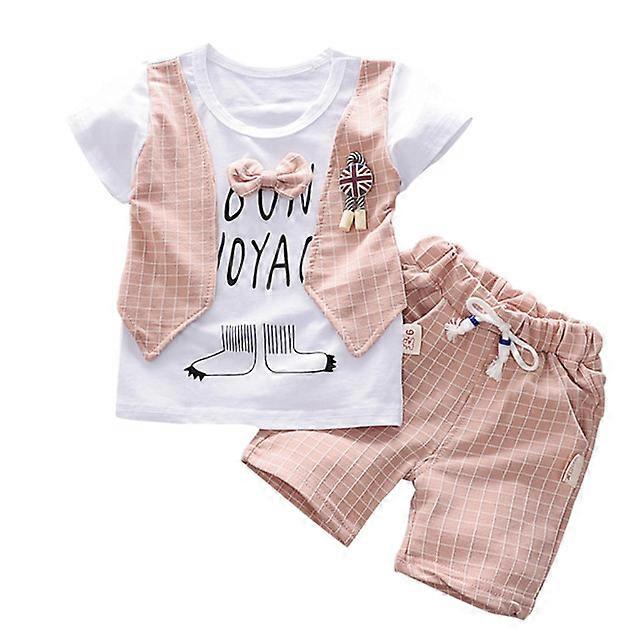 Summer Kids Boys Bow Clothes Sets