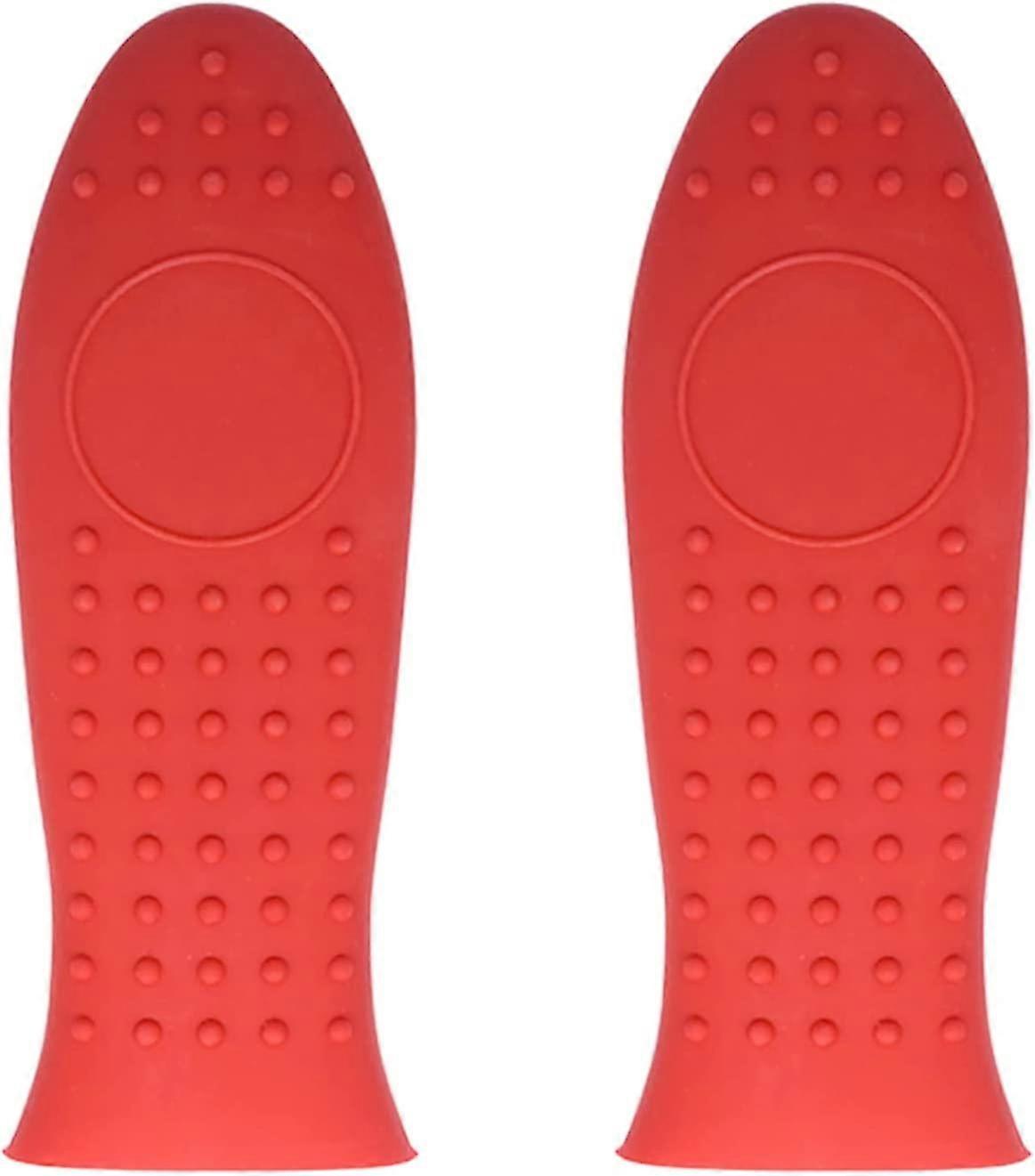 cast Iron Handle Cover, 2 Pack Extra-thick Silicone Pot Holders Handle Covers For Pans, Griddles And Cast Iron Skillets Over 10.5 Inches Diameter